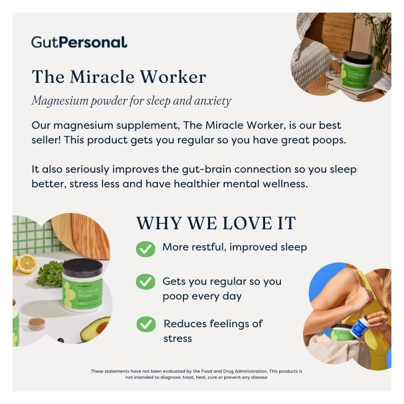 The Miracle Worker Magnesium Powder Supplement: Reduce Stress and Ease