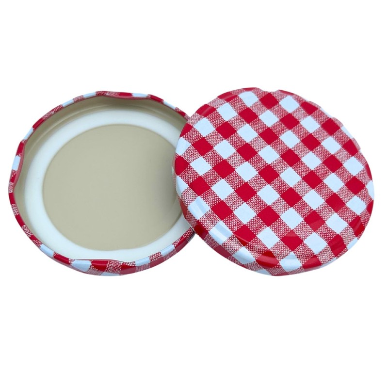 Bramley & Sage 63mm Red Gingham Twist-Off Replacement Jam Jar