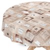 Tablecloth Washable Oilcloth Tablecloth Round 140 cm Cut Edge Coffee