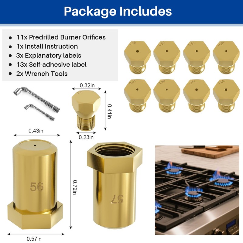 Replaces A22390101, 316243720, 316243721, 4980407, AP7213138,Natural Gas to Propane LP