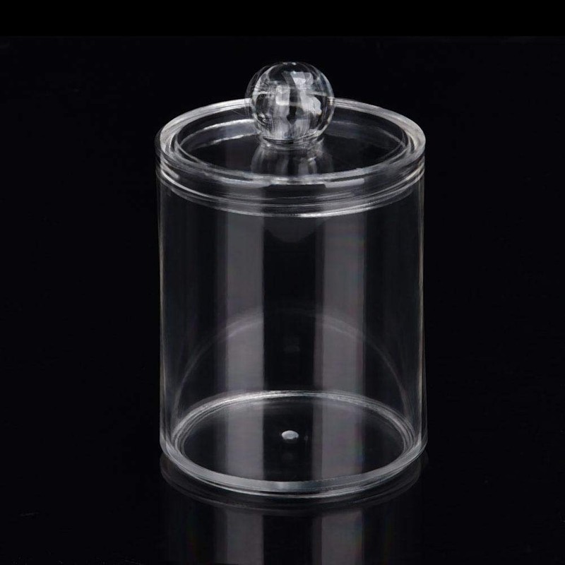 Chanmee Cotton Swab Container, Acrylic Cotton Ball Holder with Lid,