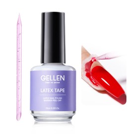 Gellen Liquid Latex for Nails, 15ml Nail Peel off Cuticle Guard for Nail Polish with Plastic Nail Stick Nail Art Liquid Latex Tape Cuticle Protectors Gifts for Women