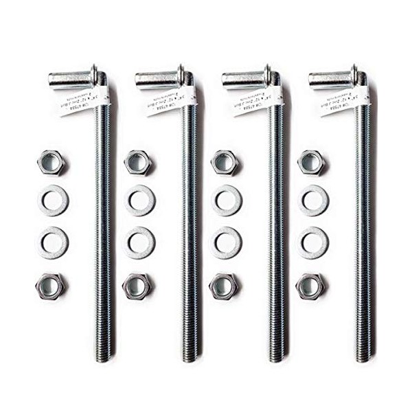 Lot - 4 J Bolt 3/4" X 12" Long Zinc