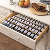 yeuk Spice Drawer Organizer,48 Pack free Combination Drawer Spice Organizer,Transparent