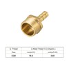 sourcing map Brass Barbed Pipe Plug Adapter 6 mm Barb