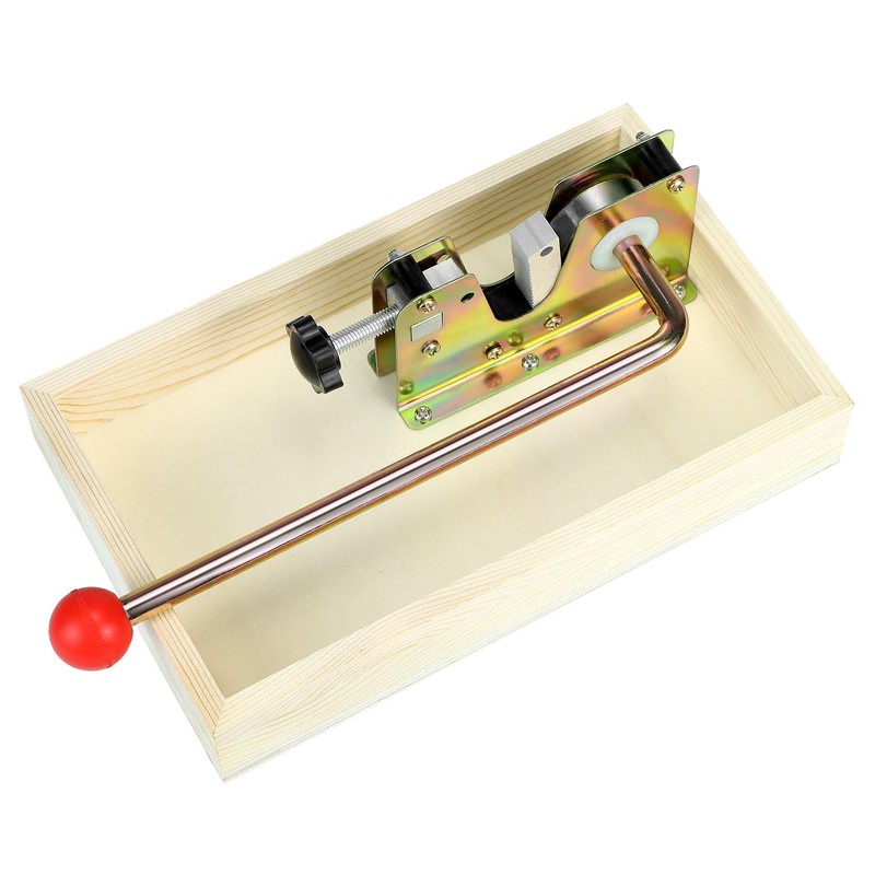 QWORK Nut Cracker with Wooden Base, Includes 4 Stainless Steel