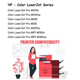 PrinterPro™ Compatible Replacement for HP 204A Toner Cartridges CF510A hp 204a Black Toner for HP Color Laserjet Pro M154a M154nw M180 M181 M181fw MFP M180n M180nw Printer (1* Black)