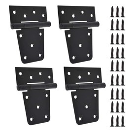 TamBee Black Gate Hinges Shed Hinges Heavy Duty Gate Hinges for Wooden Fences Barn Door Hinges for Wood Outdoor 3.5inch with Screws (Pack of 4)