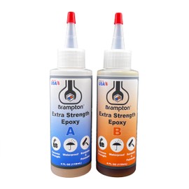 Brampton Extra Strength Epoxy, 20-Minute Work Life, Waterproof 2-Part Epoxy Glue Kit for Tile, Metal, Ceramic, Glass, Wood, Stone, Strong Bonding, Sandable, Paintable Resin, Easy 1:1 Mix, 8 oz