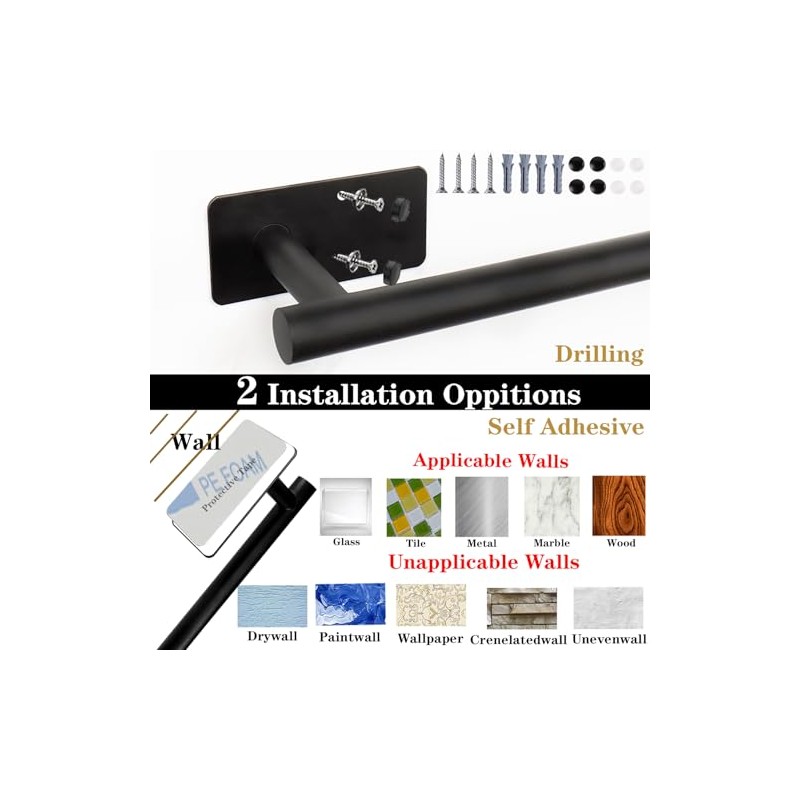Juego de 5 piezas de accesorios de baño autoadhesivos, juego