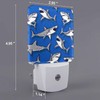 Chrobak LED Night Light,Grey Shark Elements Pattern LED Night Light
