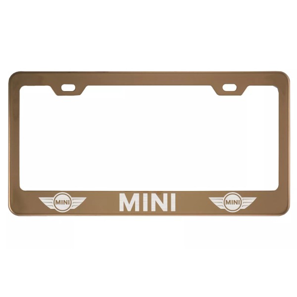 MVP Rose Gold License Plate Frame For Mini