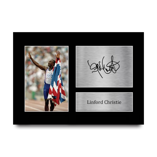 HWC Trading A4 Linford Christie Gifts Printed Signed Autograph Picture