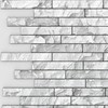 Dundee Deco White Grey Faux Stone PVC 3D Wall Panel,