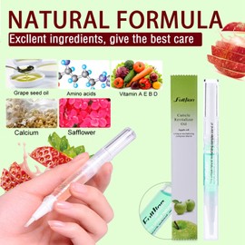 Cuticle Oil Pens for Nail Care, Natural Cuticle Oil Pens 2Pcs Nail Oil for Manicure Pedicure Nourish Nail Cracking and Dry Nail Repair Treatment