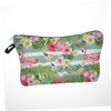 NOLITOY Flamingo Flower Design Toiletry Bag Makeup Bag Travel Pouch