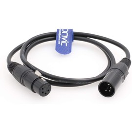 Eonvic XLR Microphone Cable, 4 Pin XLR Male to Female Audio Balanced Cable (1M)