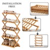 2 to 5 Tier Shoe Rack, Multi Tier Foldable Bamboo