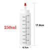 6pcs 250/450ML Sauce Bottle Squeeze Crafts Bottle Condiment Dispenser (250ml