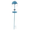 Solar Bird Feeder LED Floor Lamp with Feeding Tray Umbrella