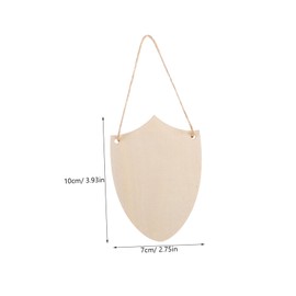 DOITOOL 10Pcs Wooden Shield Cutouts with Jute Twine Unfinished Blank Wooden Shield Shapes for DIY Wood Crafts Wood Cutouts Christmas Party Decorations Home Decor and Creative Projects