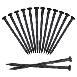 garden edging,Plastic Edging Spikes,8 Inch Plastic Garden Anchoring Spikes, Landscape Edging Stakes Suitable for Paver Edging, Weed Barrier, Turf, Anchoring Spikes Garden Projects(25Pcs),Black