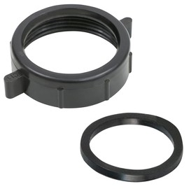 Highcraft Plastic Slip Joint Nut with Washer 1-1/4" Black Slip Nut for Tubular Drain Applications