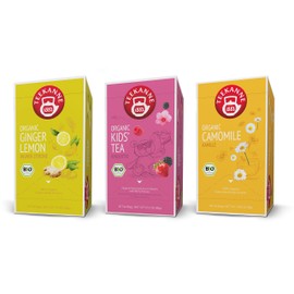 Teekanne Bio 3er Mix - Ginger Lemon, Kids' Tea, Kamille (3x 20 Teebeutel)