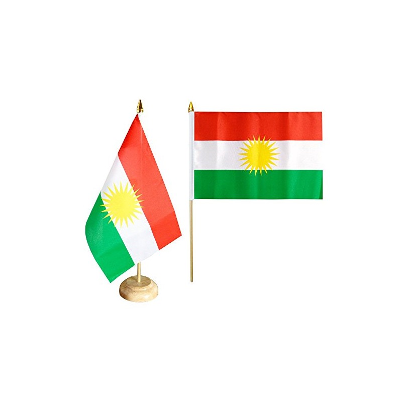 Flaggenfritze Kurdistan Table Flag + Free Sticker