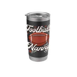 Football Nanny Of A Football Player Nanny Grandma Stainless Steel Insulated Tumbler