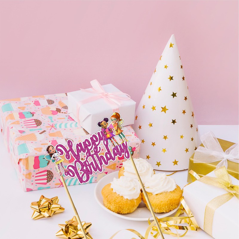 Seyal® Buttrbean Cafe Decoración para tarta de feliz cumpleaños