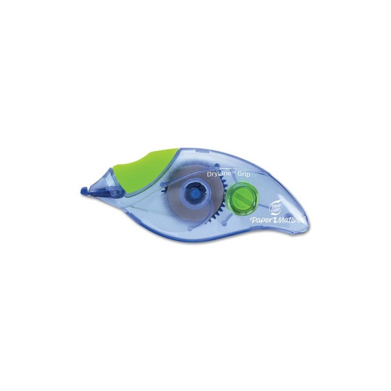 DryLine Grip Correction Tape, Non-Refillable, 1/5" x 335", 2/Pack