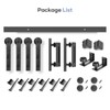 EaseLife 8 FT Double Sliding Barn Door Track and Handle