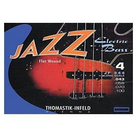 Thomastik-Infeld Bass Guitar Strings: Jazz Flat Wounds Nickel Flat Wound; Round Steel Core - Single E String