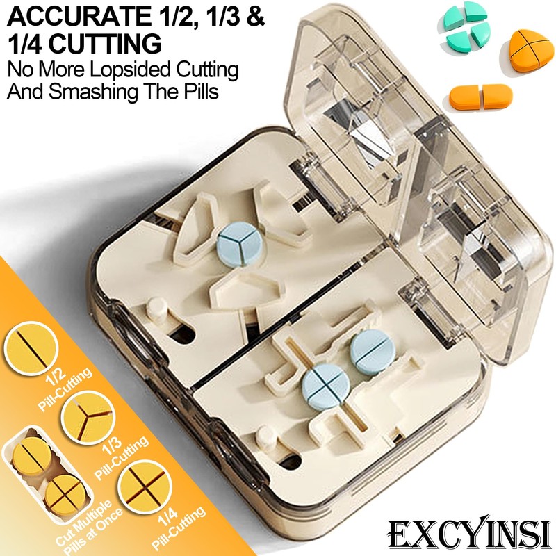 Pill Cutter Splitter for Tiny Small Large Pills - 1/2