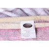 DaDa Bedding Flannel Throw Blanket - Seashore Sands Striped Soft