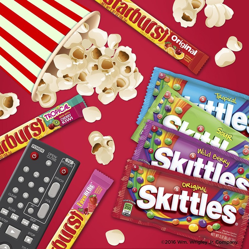 SKITTLES & STARBURST Full Size Variety Mix for Christmas Candy