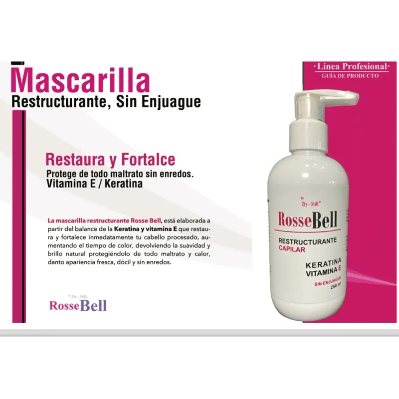 Kit Shampoo Keratina Y Vitamina E Rosse Bell 500 Ml