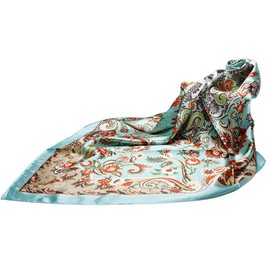 FAIRYGATE Silk Bandana Head Scarfs for Women Like Satin Scarf Hair Wraps for Sleeping Bandanas Neckerchief Ladies Scarves 61024