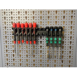 Screwdriver Holder for Micro Precision Screwdrivers for Küpper Perforated Wall and Euro Holes 45 mm Euro Hole Wall Perforated Wall Accessories System Holder