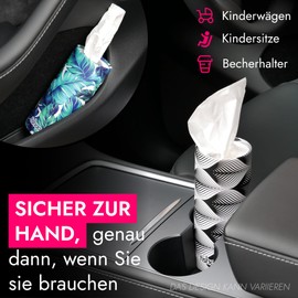 tishoo Extra Soft 4-Ply Tissues with Moisturising Cream for Car Cup Holders Home and Travel 4 Tubes in Plastic-Free Packaging Mixed/Soho