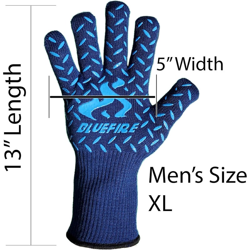 BlueFire Gloves BBQ Grill Firepit Oven Mitts Highest Heat Resistance