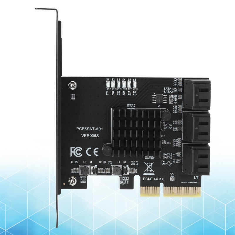Expansion Card PCIE to 6Port SATA3.0 Hard Disk 6G PCIE3.0