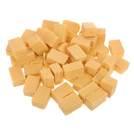 HEMOTON 50 Pieces Plastic Hay Bales Straw Bales Feeding Set Toy Miniature Farm Accessories Mini Garden Tool Toy Dollhouse Dollhouse Accessories Model Building Micro Landscape Decoration