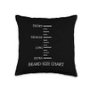 Beard Beard Size Chart Length Whiskers Beards Throw Pillow