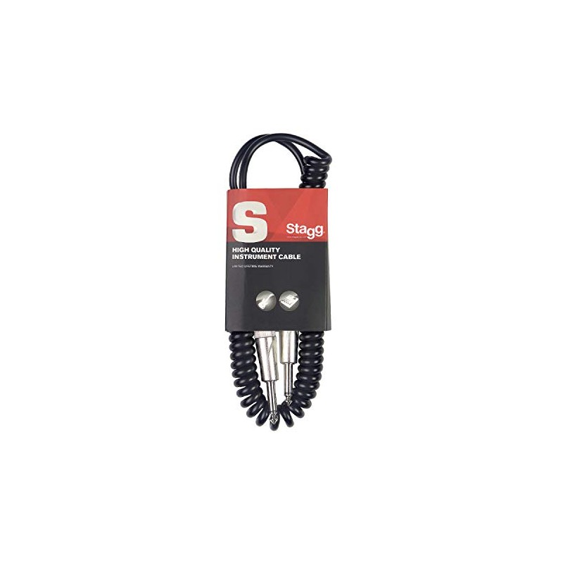 Stagg 20 ft. Serie S, phone-plug/phone-plug, estándar Instrument cable en