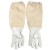 Goatskin Leather Beekeeper Gloves Long Sleeve Elastic Cuff Breathable Comfortable