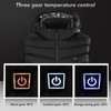 Heated Vest Three Level Temperature Adjustment Waterproof Black Electric Heating