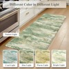 Collive Kitchen Mats for Floor Anti Fatigue, Green Abstract Non