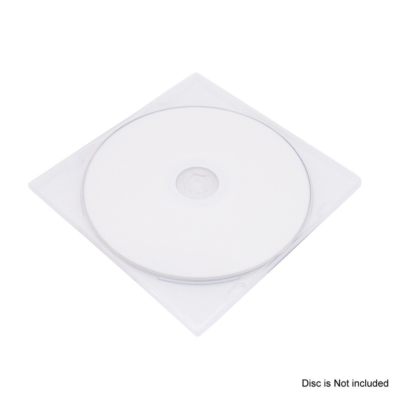 Maxtek 5.2mm Durable CD Case, Slim Single Disc Clear PP